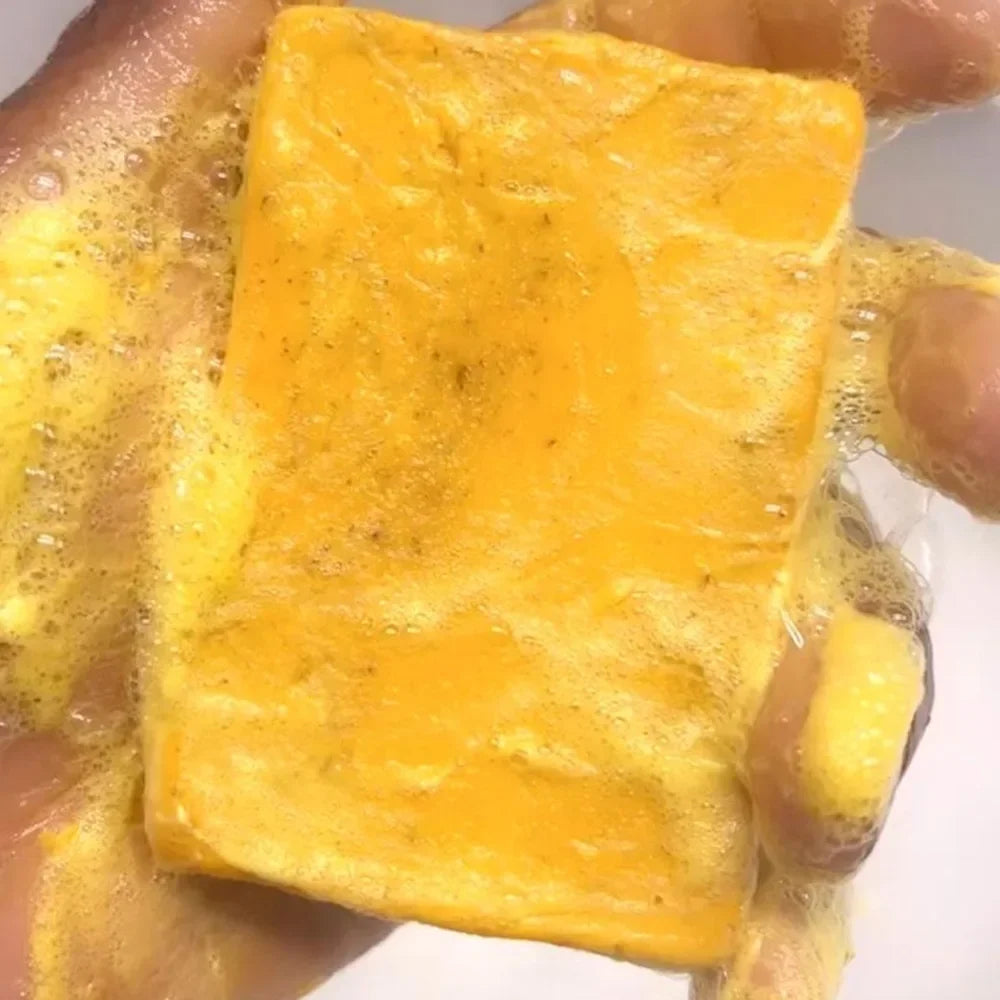 100g Turmeric Hand Made Soap, Lemon Kojic Acid Soap, Shower and Facial Soap Deep Cleaning For Face Body Skin Care