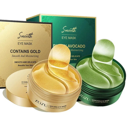 60pcs/120pcs Avocado Golden Collagen Eye Mask Anti Dark Circles Removal Eye Bags Moisturizing Firming Eye Patches Skin Care