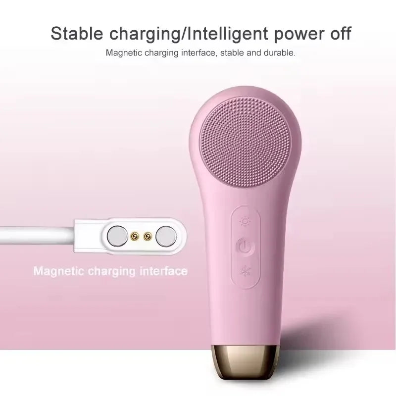 Electric Face Cleanser Facial Cleansing Brush Silicone Ultrasonic Vibration Deep Pores Blackhead Cleaning Washing Skin Massager