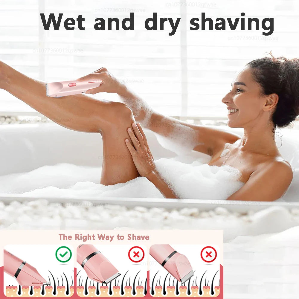 Electric Shaver for Woman Double Head Dual Purpose Female Razor Body Epilator Leg Underarm Bikini Electric Hair Remover Trimmer